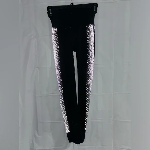 Reflective Legging Fabletics High-Waisted Sculptknit Black Silver Size Small - Picture 13 of 17